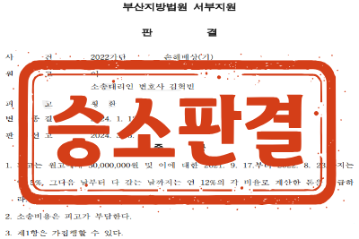 [승소판결] 강간치상(불법행위)에 의한 손해배상(기) 소송 _ 원고 소송대리