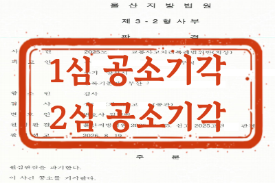 [항소심 공소기각] 교통사고처리특례법위반(치상) 사건 _ 중앙선침범 전치12주 상해